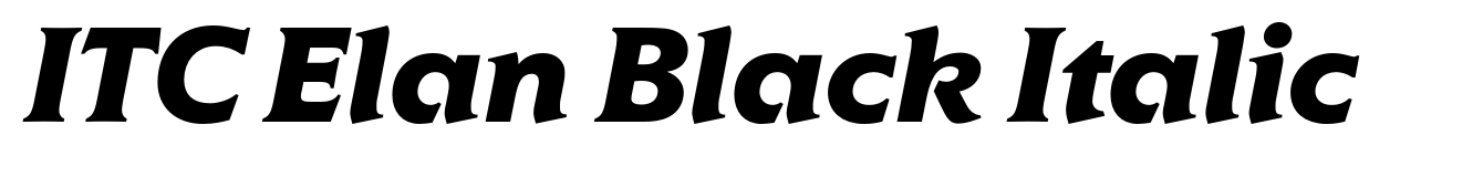 ITC Elan Black Italic